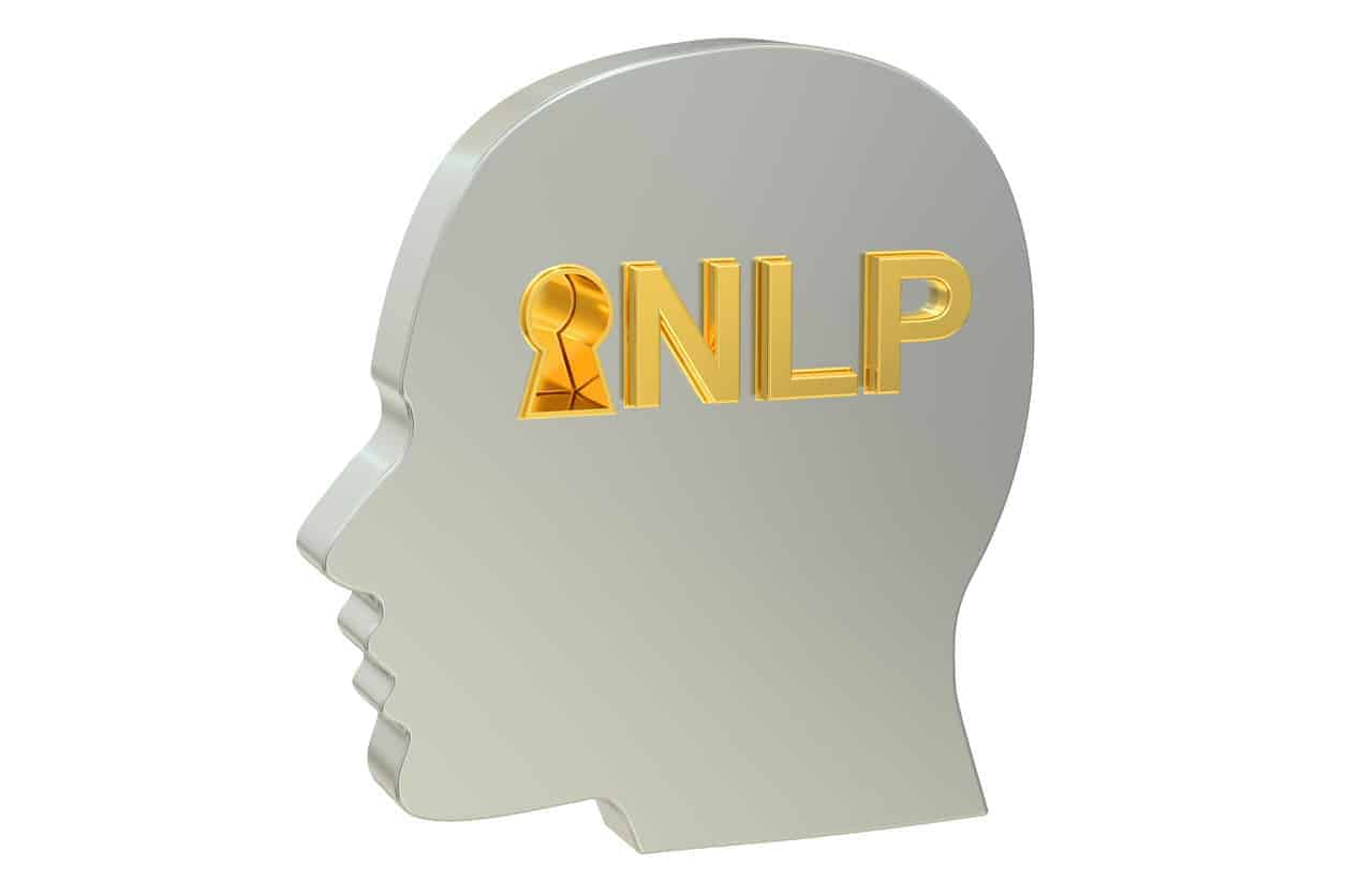 Neuro-linguistic programming NLP concept, 3D rendering